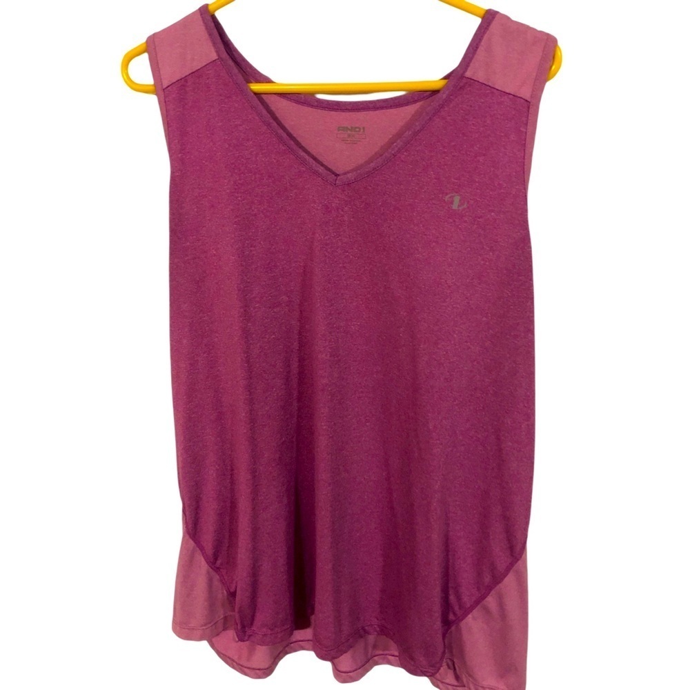 Racerback Tank Top and1 Lightweight Athleisure Activewear Purple Breathable 2X